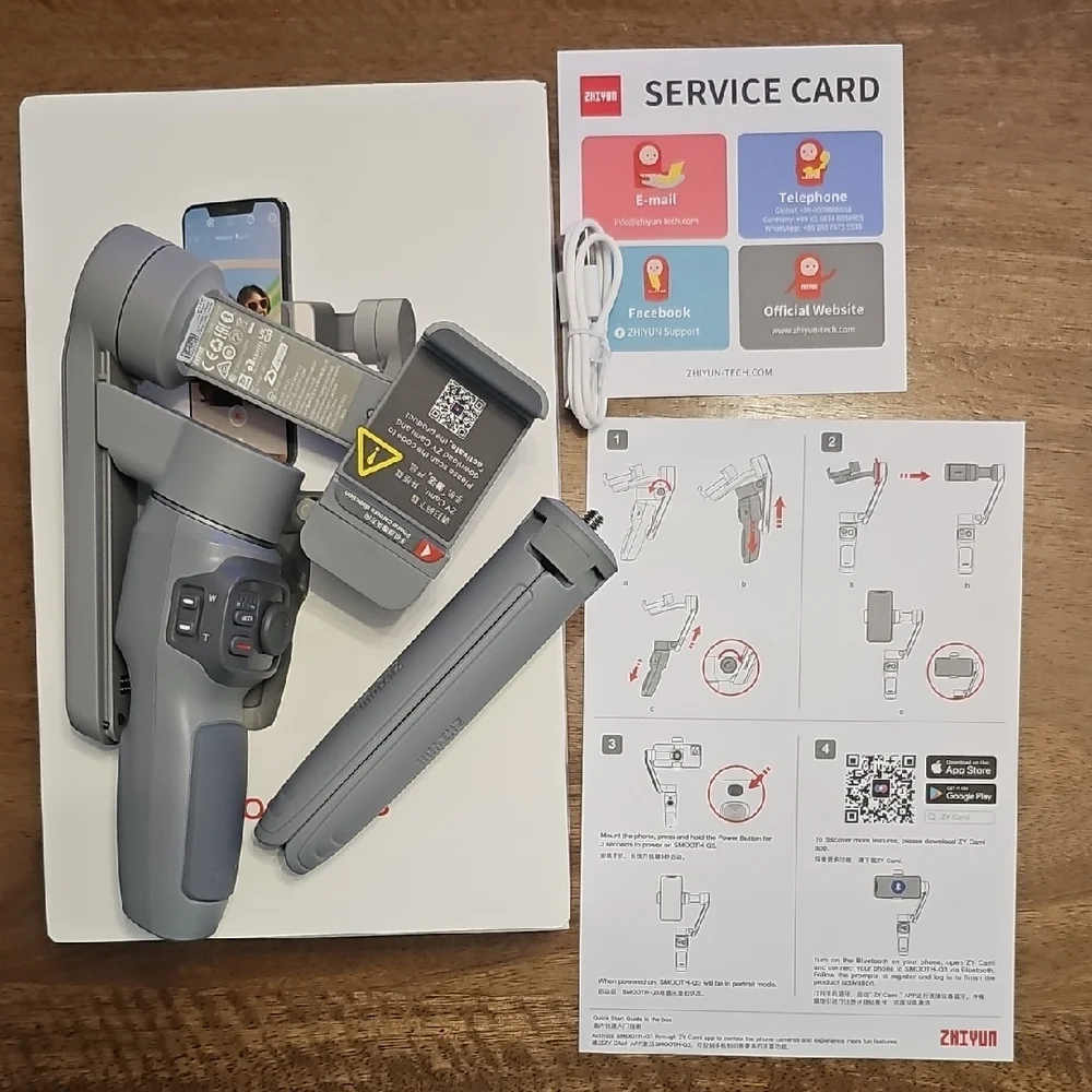Gray Smartphone Gimbal Stabilizer